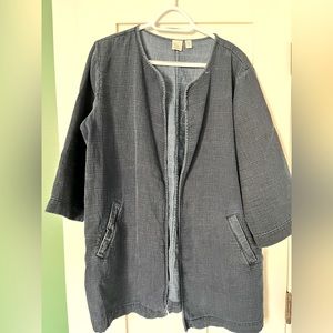 Eileen Fisher denim blue cotton jacket